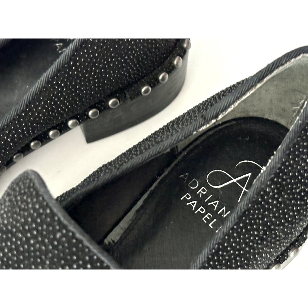Adrianna Papell Prince Natural Zambia Calf Hair Leather Stud Slip On Loafer 7 M - Picture 6 of 8